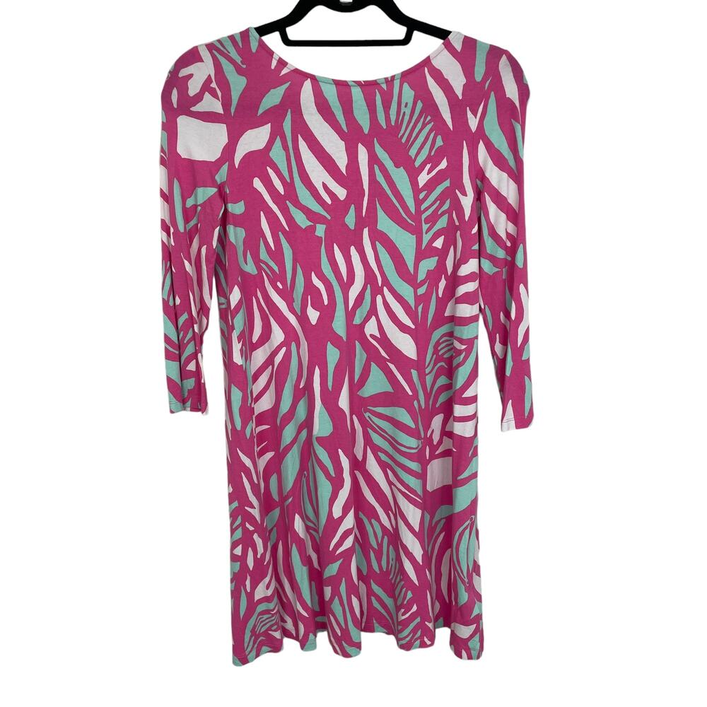 Lilly Pulitzer Ophelia Swing Dress Pink Turquoise White XS
